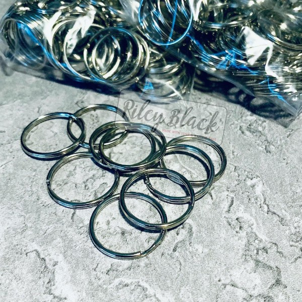 25mm Silver Split Key Rings, 100 Pieces, KT #2