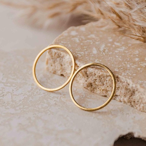16mm Gold Stainless Steel Circle Linking Rings (Smooth), 10 Pieces, Connector #16