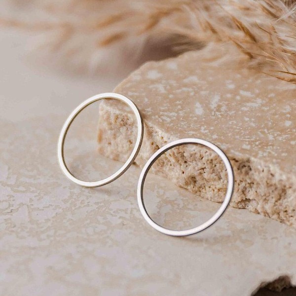 20mm Silver Stainless Steel Circle Linking Rings (Smooth), 10 Pieces, Connector #14