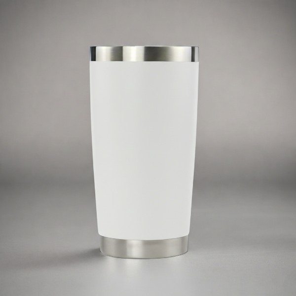 20oz Stainless Tumbler - White