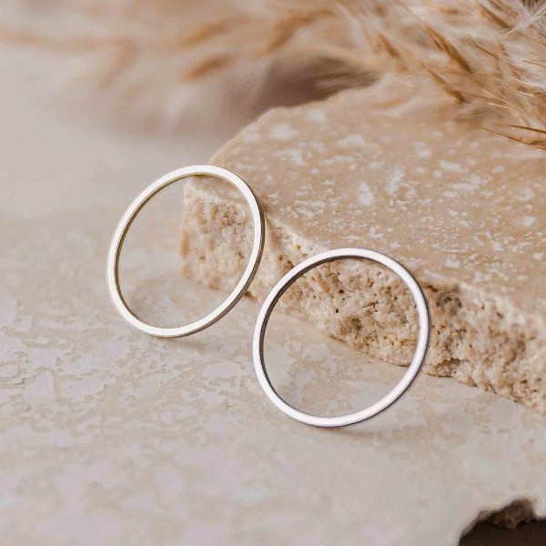 25mm Silver Stainless Steel Circle Linking Rings (Smooth), 10 Pieces, Connector #30