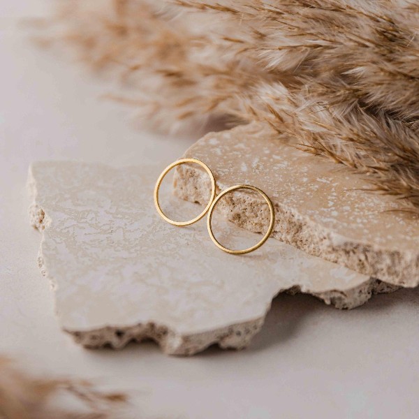 30mm Gold Stainless Steel Circle Linking Rings (Smooth), 10 Pieces, Connector #23