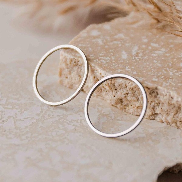 30mm Silver Stainless Steel Circle Linking Rings (Smooth), 10 Pieces, Connector #22