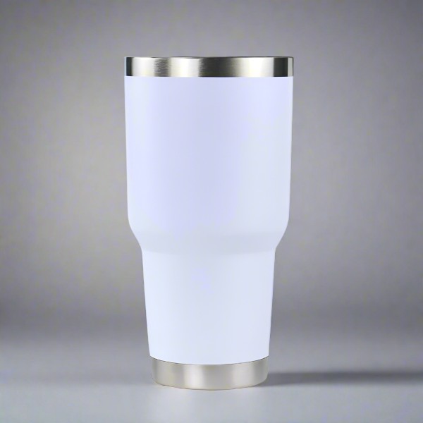 30oz Stainless Tumbler - White