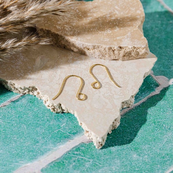 Gold Statement Large Loop Stainless Steel Ear Wires (6mm), 20 Pieces, Earring Hook #11