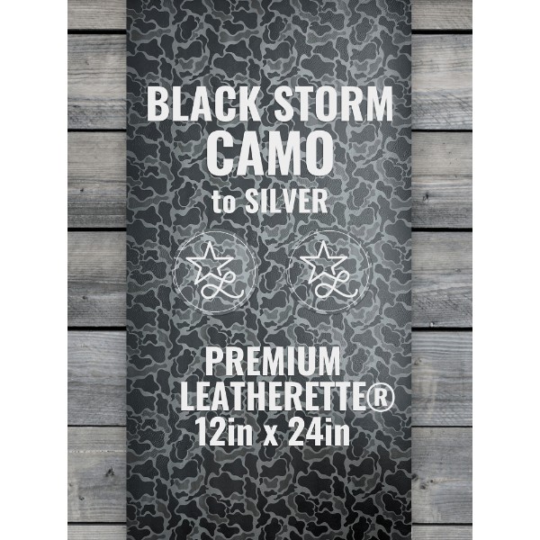 Black Storm Camo Leatherette