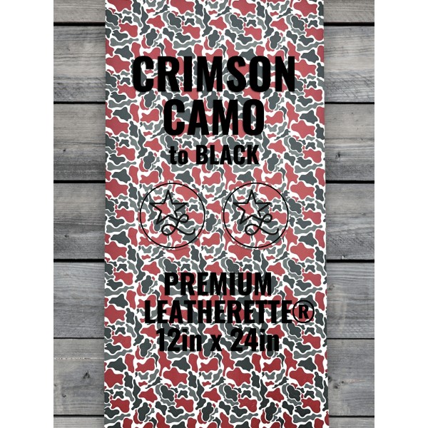 Crimson Camo Leatherette