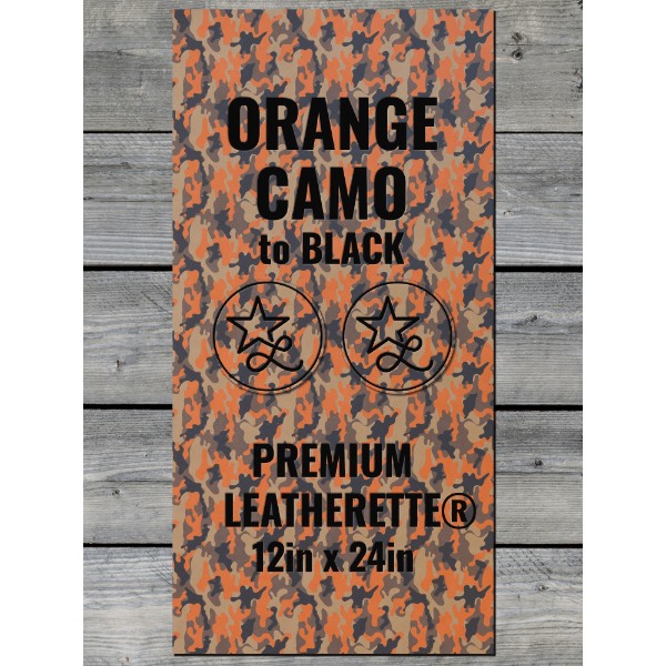 Orange Camo / Black Leatherette