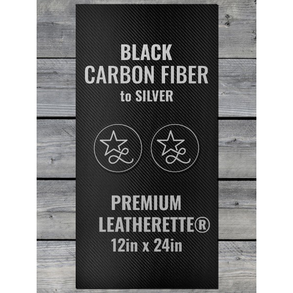 Black Carbon Fiber / Silver Leatherette