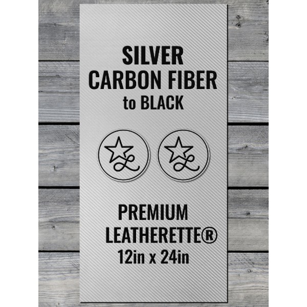 Silver Carbon Fiber / Black Leatherette