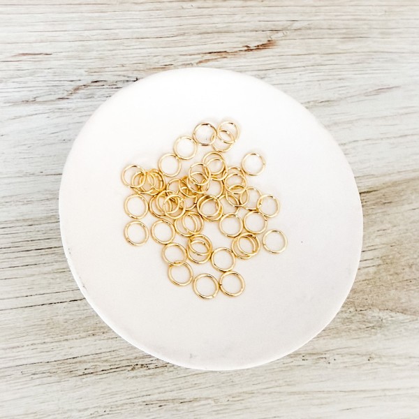 Classic Gold 7mm Round Stainless Steel Jump Rings (20g), Closed (Unsoldered), 100 Pieces, Jump Ring #32