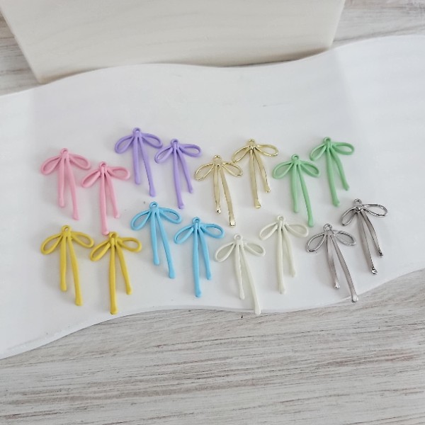 Medium Draped Bow Pendant (11 Color Options), 10 Pieces, Bow #84