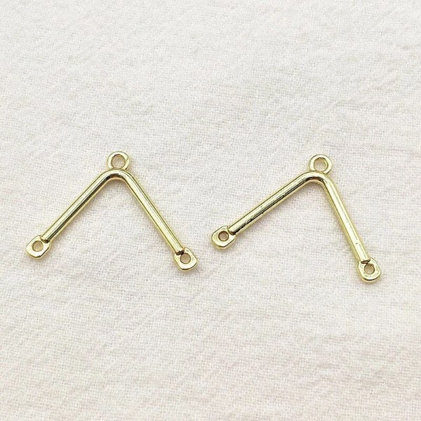 Gold V Shape Connector, 10 Pieces, Connector #41