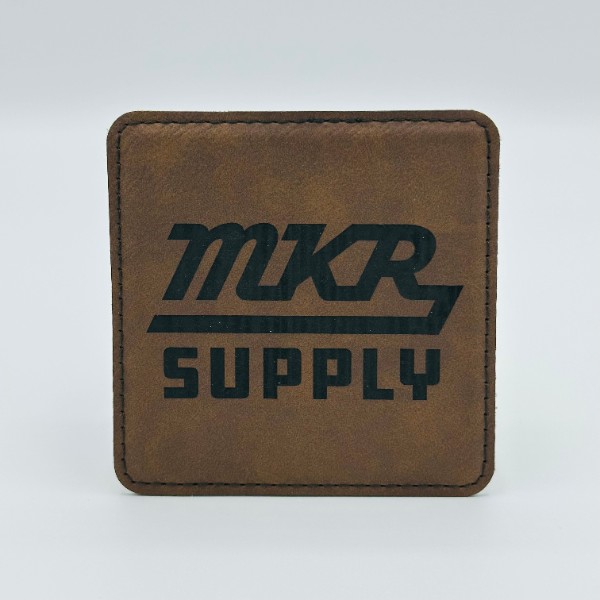 Leatherette Coaster - Dark Brown/Black