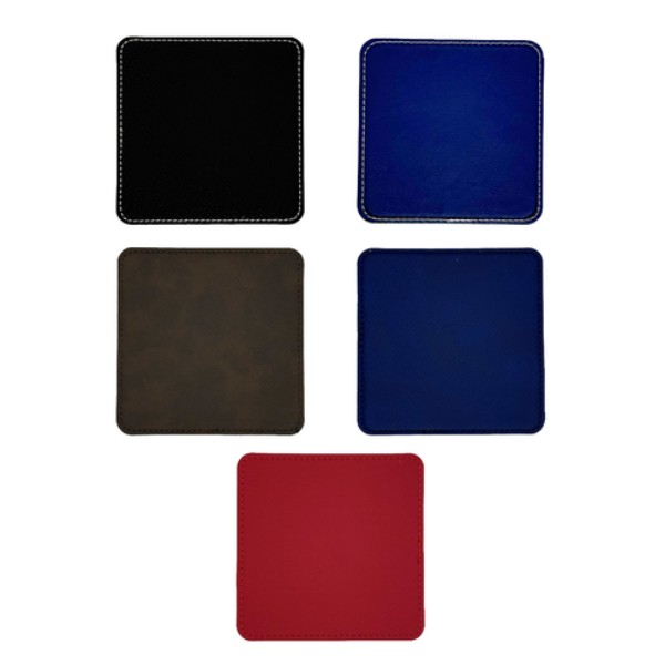 4"x4" Square Leatherette Coaster