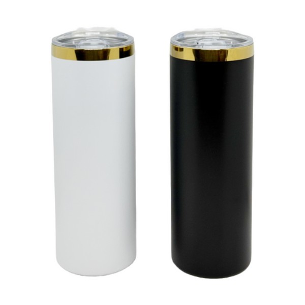 Gold Plated 20 oz Skinny Tumblers