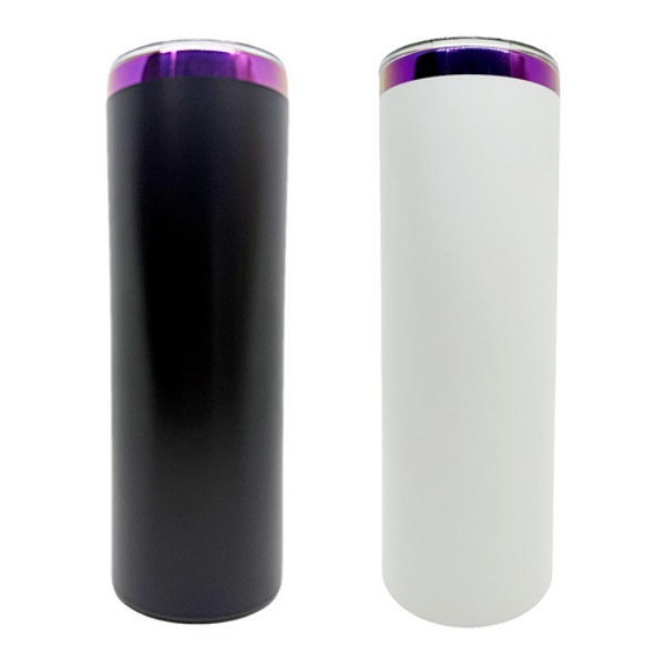 Purple Plated 20 oz Skinny Tumblers