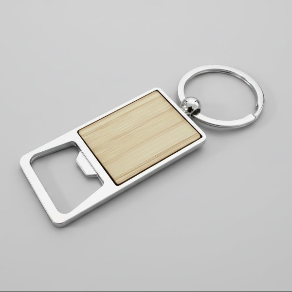 Wooden Bottle Opener Keychain