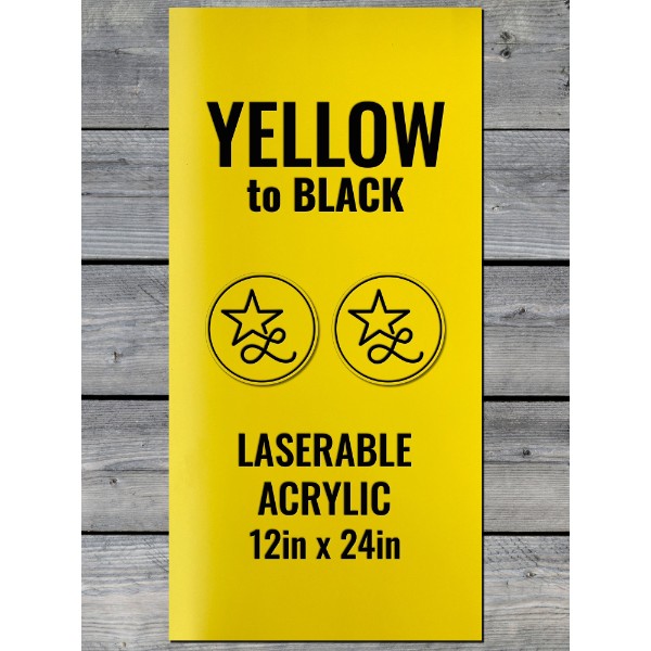 Yellow / Black Laserable Panels (12"x24")